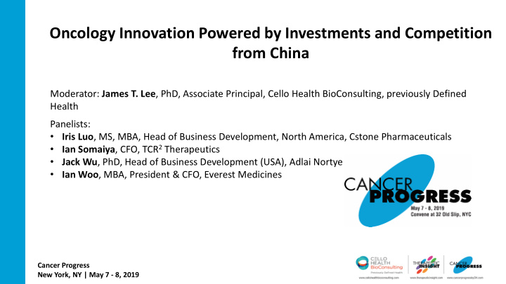 oncology innovation powered by investments and