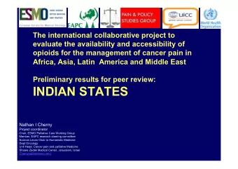 General Background Data  Indian States General  Formulary and Cost  7 essential opioids  Codeine