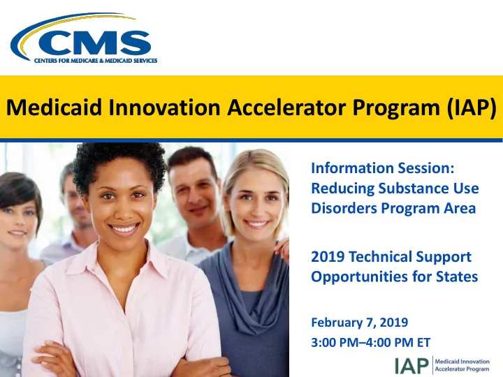 medicaid innovation accelerator program iap