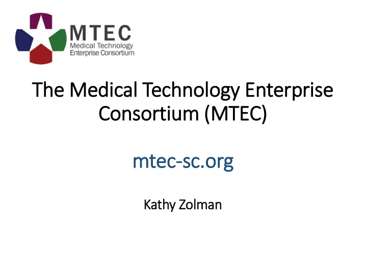 the m e med edical t tec echnology e gy enter erprise e