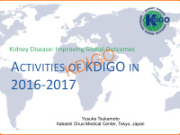 a ctivities of kdigo in 2016 2017