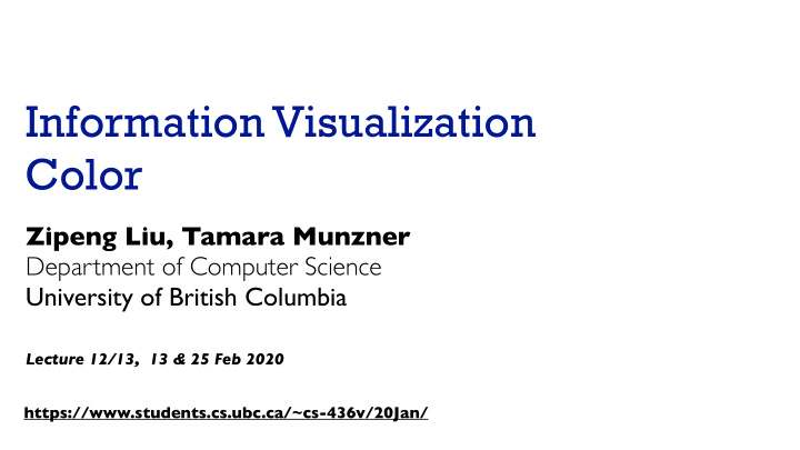 information visualization color