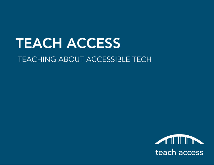 teach access