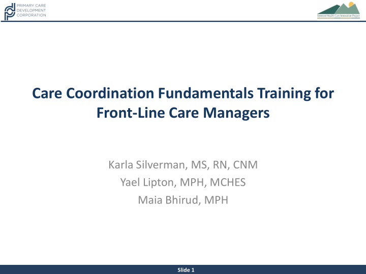 care coordination fundamentals training for