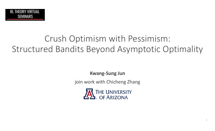 crush optimism with pessimism structured bandits beyond