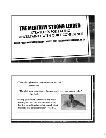 Four Strategies for Building  Your Mental Strength  So that you can  calmly navigate whatever