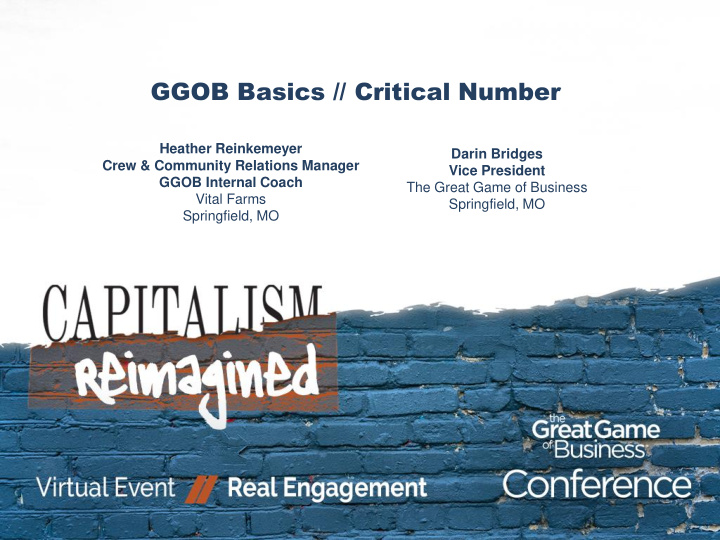 ggob basics critical number