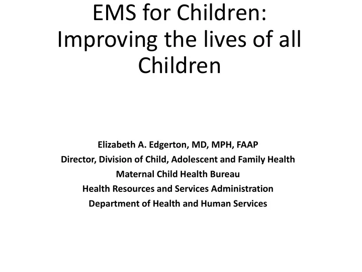 ems for children