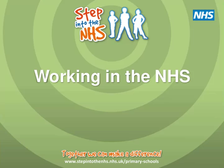 working in the nhs