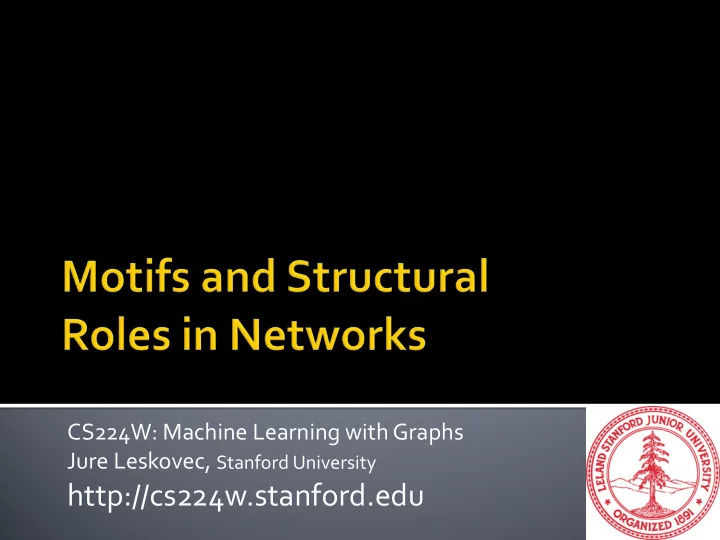 http cs224w stanford edu subnetworks or subgraphs are the
