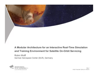 A Modular Architecture for an Interactive Real-Time Simulation  and Training Environment for