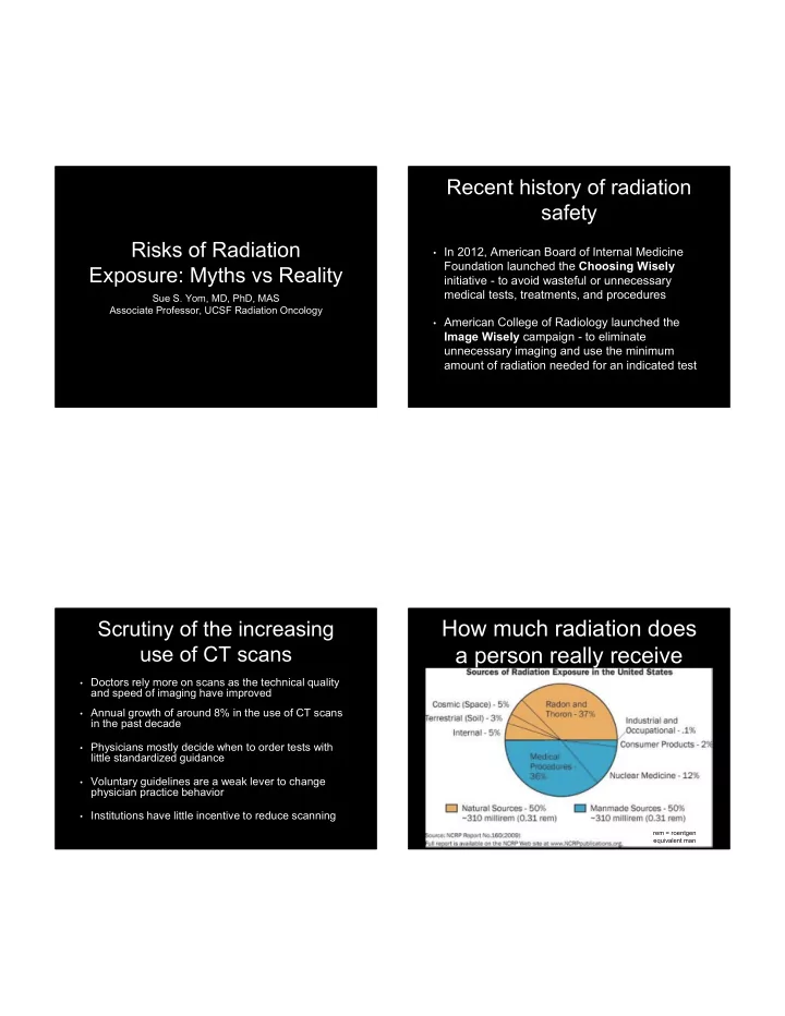 how much radiation does