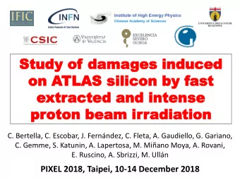 Study of  Study of dama  damages  ges induce  induced  d  on  on A  ATLAS sili  TLAS silico  con by