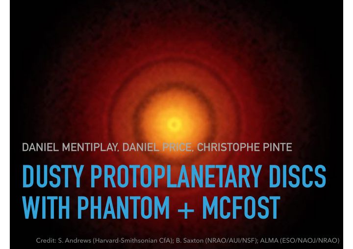 dusty protoplanetary discs with phantom mcfost