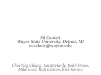 NGC 4593 MONITORING  PROGRAM: HST RESULTS  Ed Cackett  Wayne State University, Detroit, MI