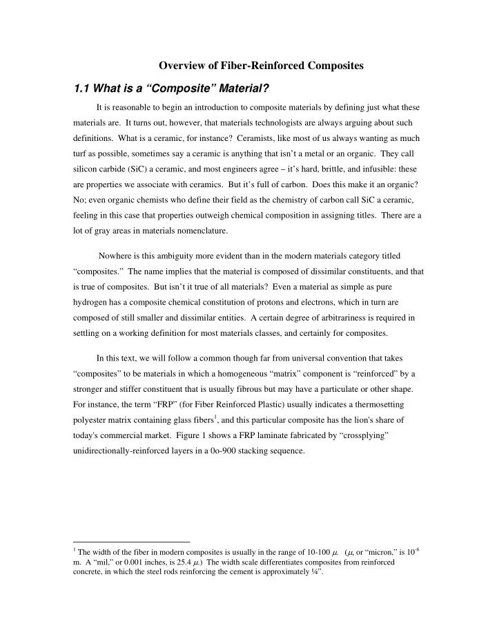 overview of fiber reinforced composites 1 1 what is a