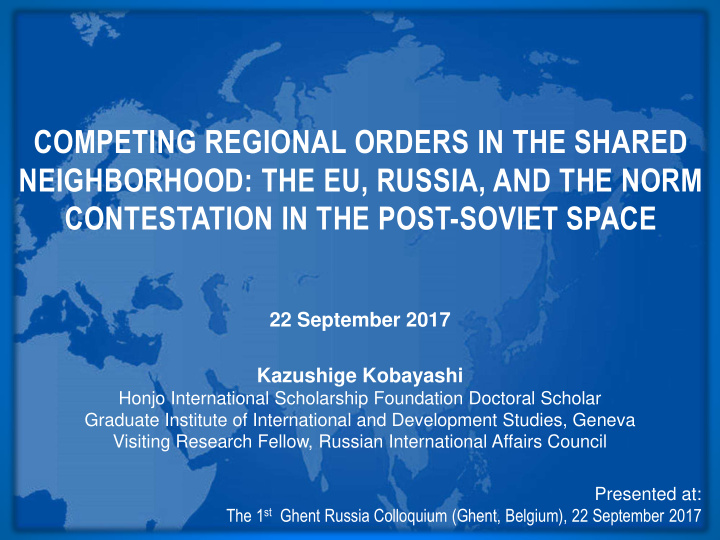 competing regional orders in the shared neighborhood the