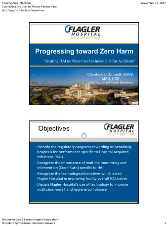 Objectives  Identify the regulatory programs rewarding or penalizing  hospitals for performance