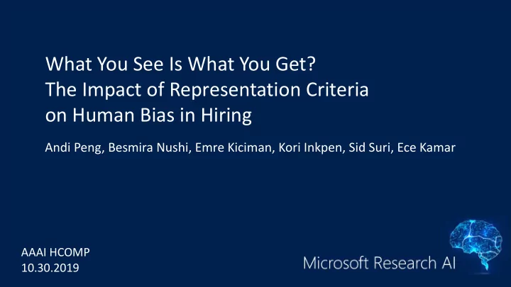 what you see is what you get the impact of representation