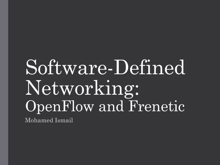 software defined