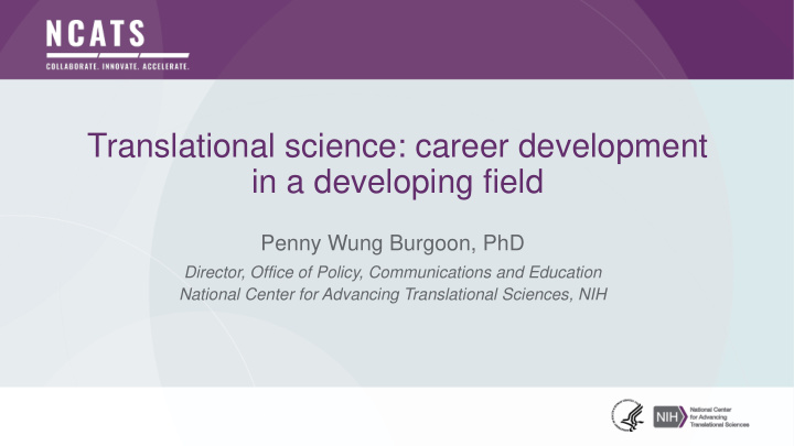 translational science career development in a developing