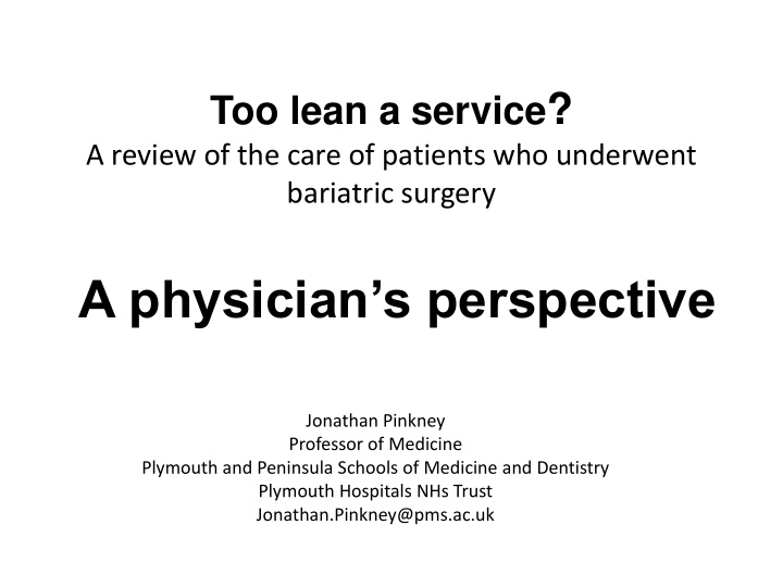 a physician s perspective