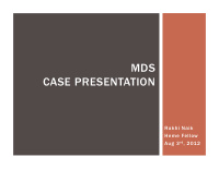 mds case presentation