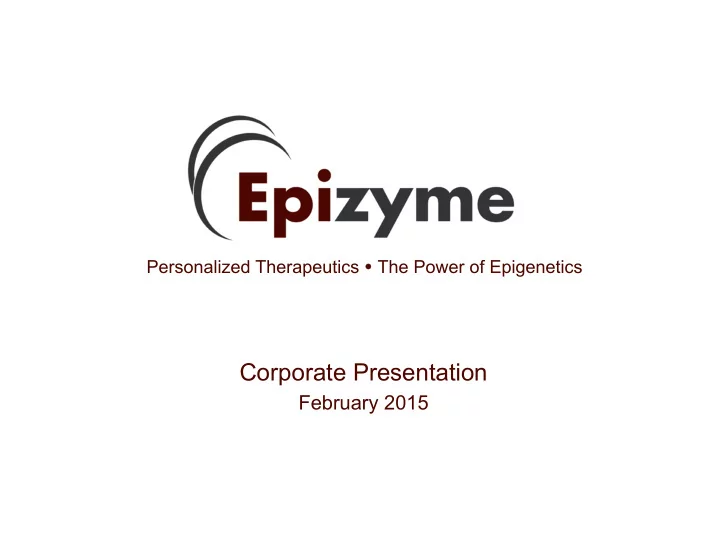 corporate presentation