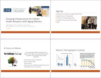 Growing Infrastructure for Holistic  Linkages to Occupational Therapy (Regi) Health Research