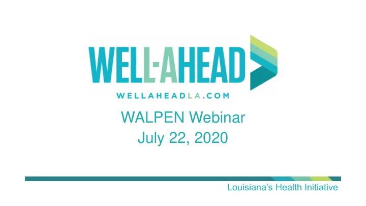 walpen webinar july 22 2020