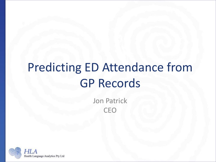 predicting ed attendance from