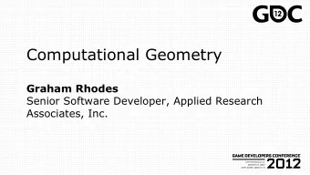 Graham Rhodes  Senior Software Developer, Applied Research  Associates, Inc.  What is Computational