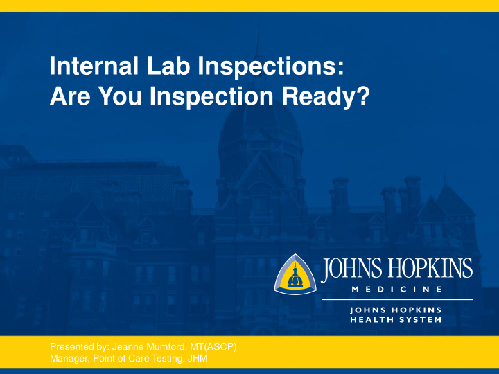 internal lab inspections