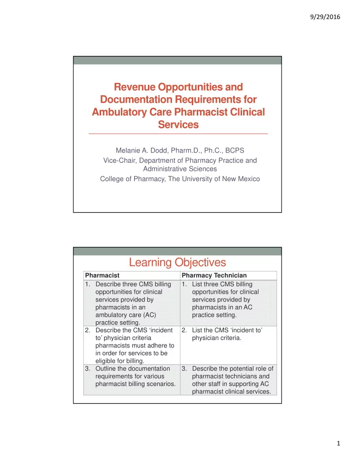 learning objectives