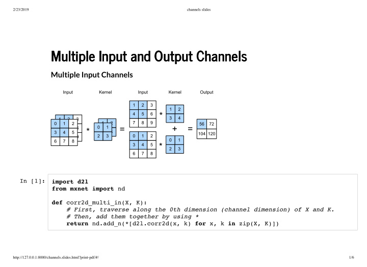 multiple input and output channels multiple input and