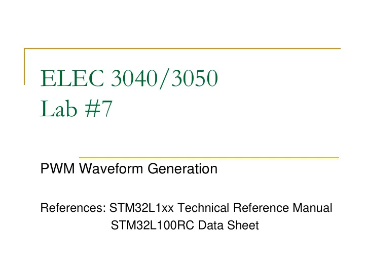 elec 3040 3050