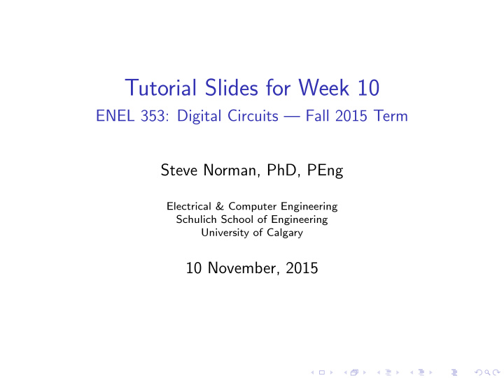 tutorial slides for week 10
