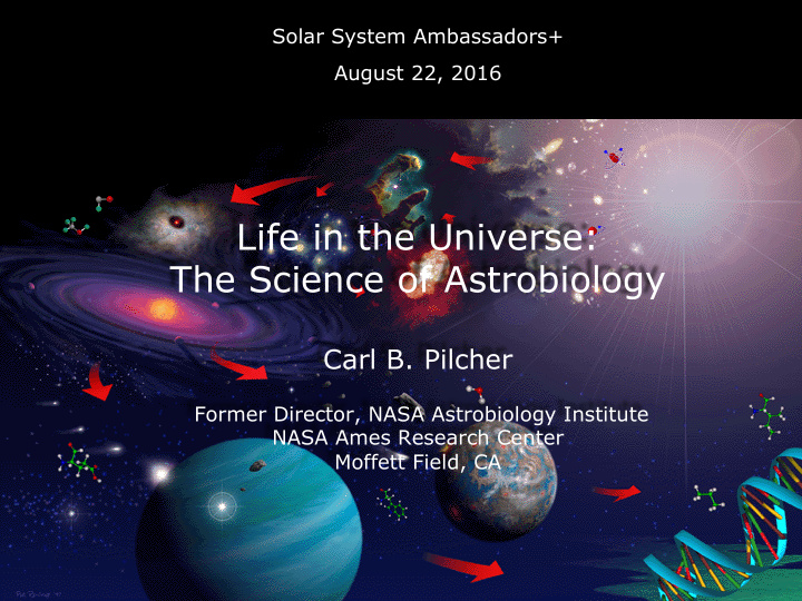 life in the universe the science of astrobiology