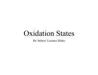 oxidation states