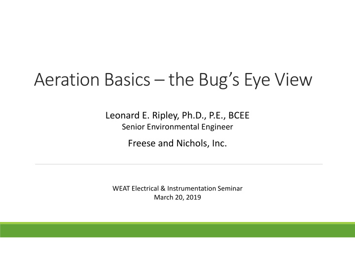 aeration basics the bug s eye view
