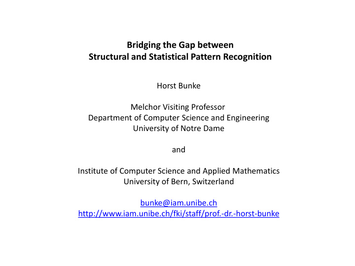bridging the gap between structural and statistical