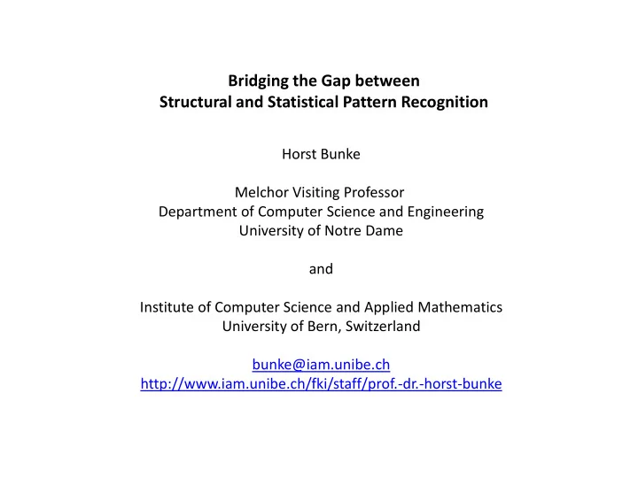 bridging the gap between structural and statistical