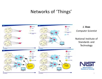 Networks  of  Things  J.  Voas  Computer  Scientist  National  Institute
