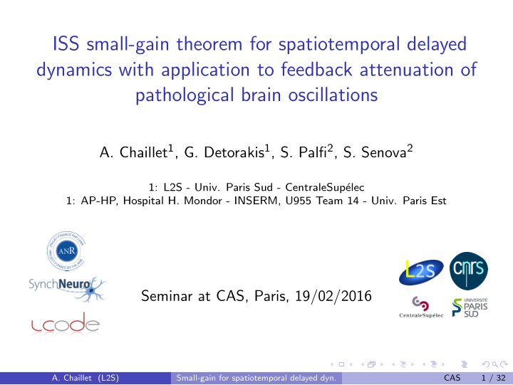 iss small gain theorem for spatiotemporal delayed