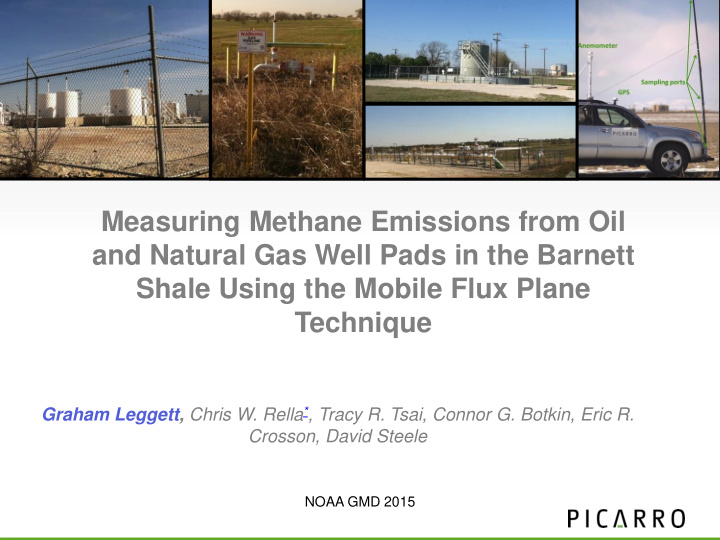 measuring methane emissions from oil and natural gas well