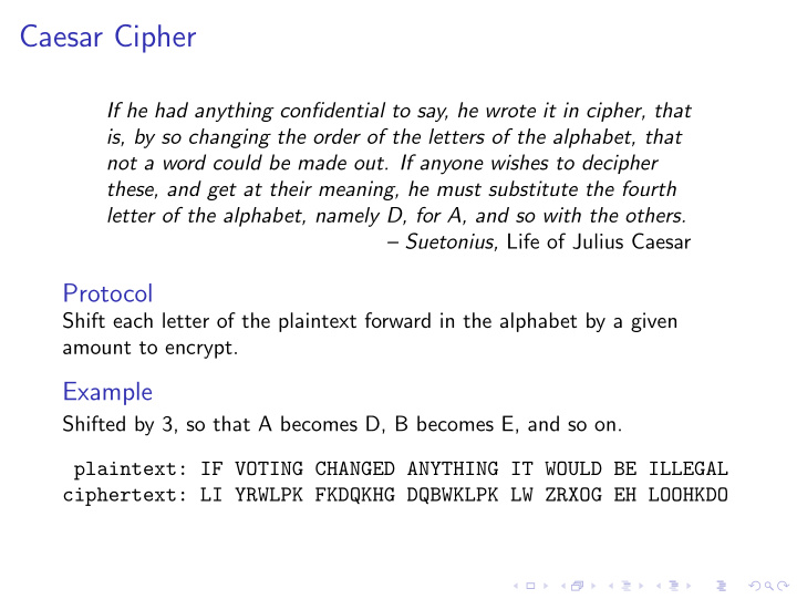 caesar cipher