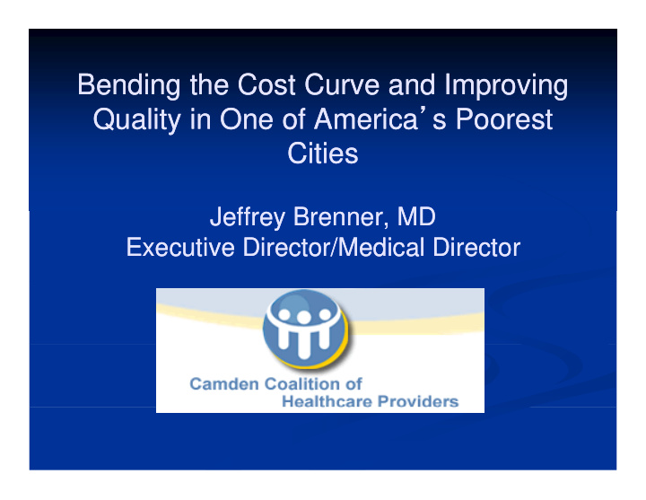 bending the cost curve and improving bending the cost