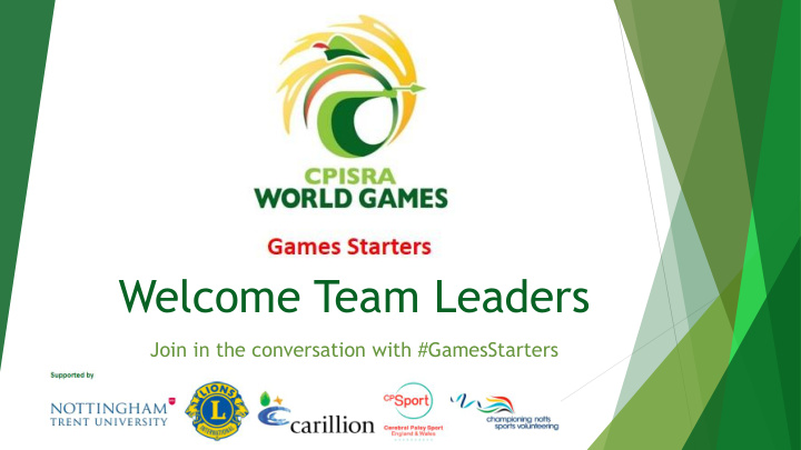 welcome team leaders