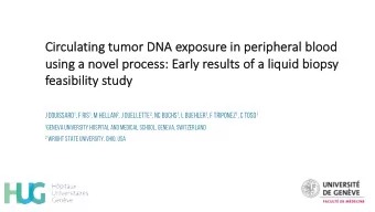 Ci  Circulating t  g tumor  or D  DNA e  A expos  osure i  in p  peripheral b  blood  ood  using a