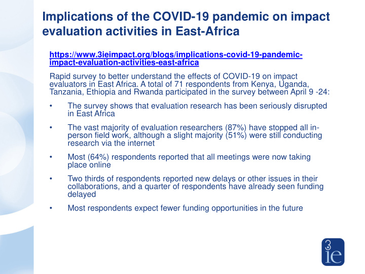 implications of the covid 19 pandemic on impact